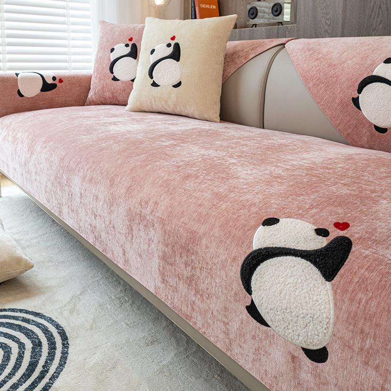 Chenille Sofa Cushion for All Seasons, Backrest Cover, Non-slip Simple Sofa Cover, All-inclusive High-end Cushion