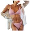 Women's Fashion Sexy Color Split Bikini Swimsuit