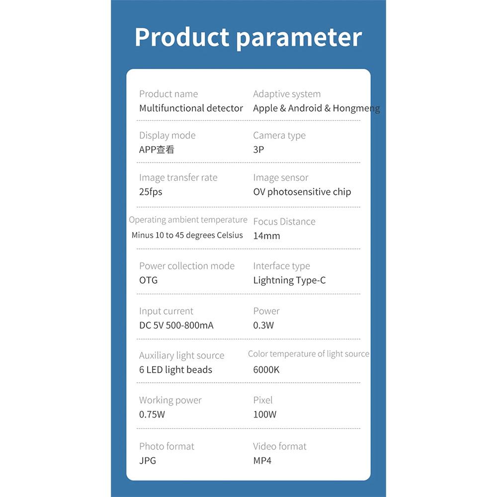 HD Visual Multifunctional Scalp Hair Follicle Detector Magnifier Dermatoscope Phone Tablet Connection Skin Analyzer