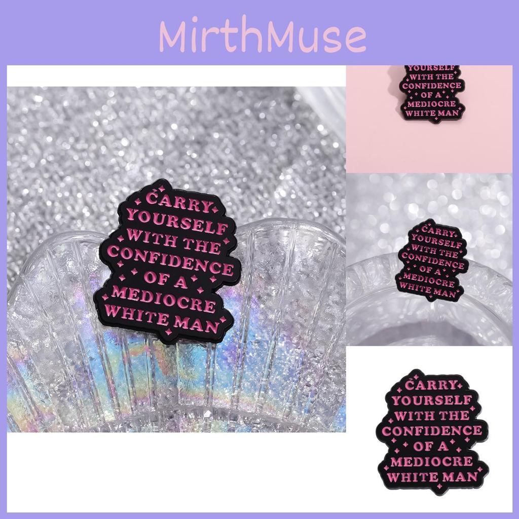 Trendy Cartoon Inspirational Letter Alloy Brooch Pin For Confident Expression In Stylish Design