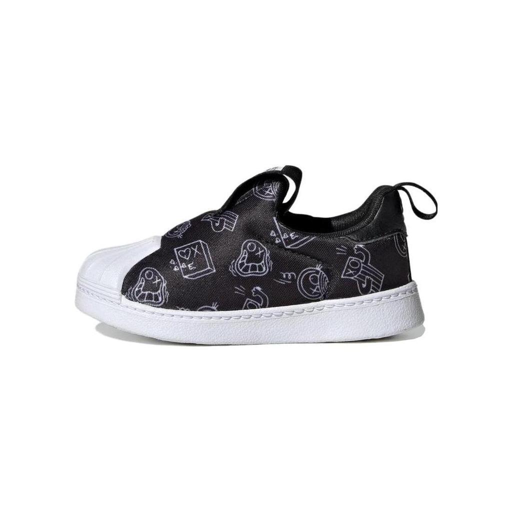 adidas Originals SUPERSTAR 360 Comfortable Slip Resistant Abrasion Resistant Low Top Skateboard Shoes Black White HQ4099