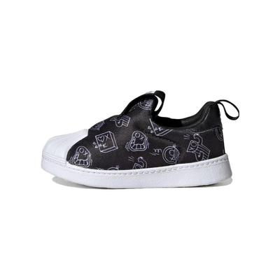 Originals SUPERSTAR 360 Comfortable Slip Resistant Abrasion Resistant Low Top Skateboard Shoes Black White HQ4099