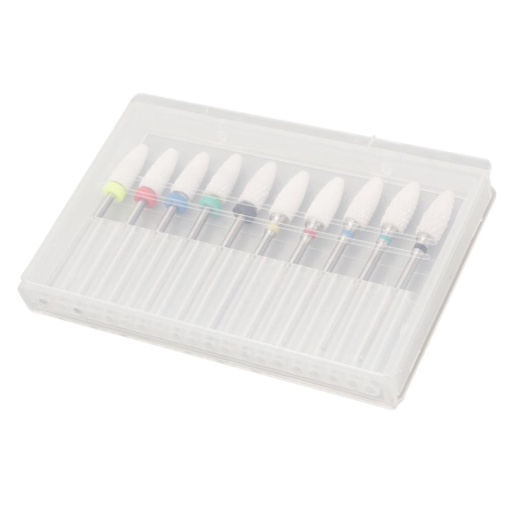10pcs Multi-purpose For Grinding, Cleaning And Polishing Nail Drill Bits Organizer