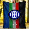 1pc I-Internazionale Milano (6) Theme Blanket - Digital Print, Polyester, Cozy for All Seasons, Perfect for Outdoor, and Travel