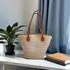 Women's Large Straw Beach Tote - Summer Handbag, Seaside Shoulder Bag, Vegetable Basket Style