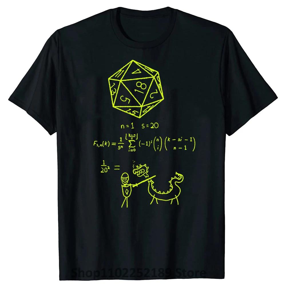 Novelty The Science of 20 Sided Dice T Shirts Graphic Cotton Streetwear Short Sleeve DND D20 Dungeon Gamer Dragon Dice T-shirt