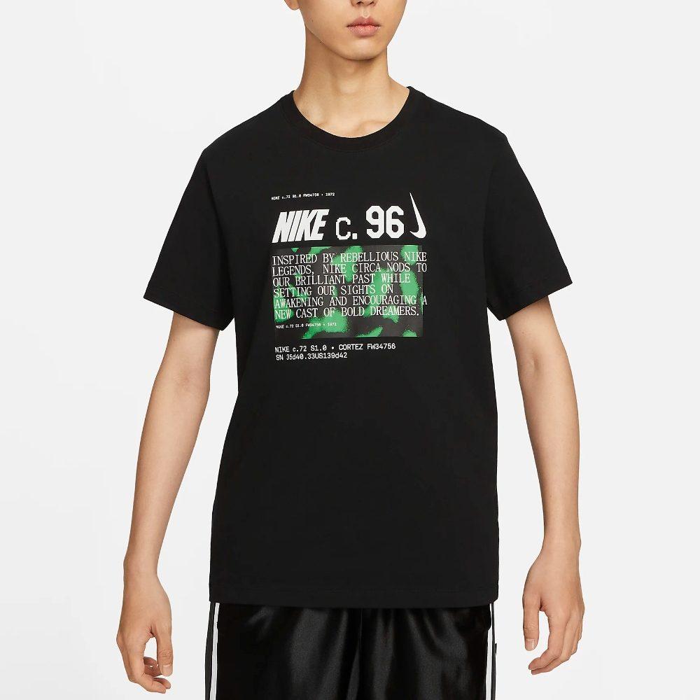 Nike T Shirts Men's Black Crew Neck Moderate Straight Fit DZ2688-010