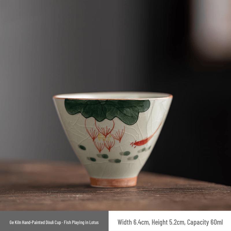 Ge Kiln Hand-painted Ceramic Master Teacup
