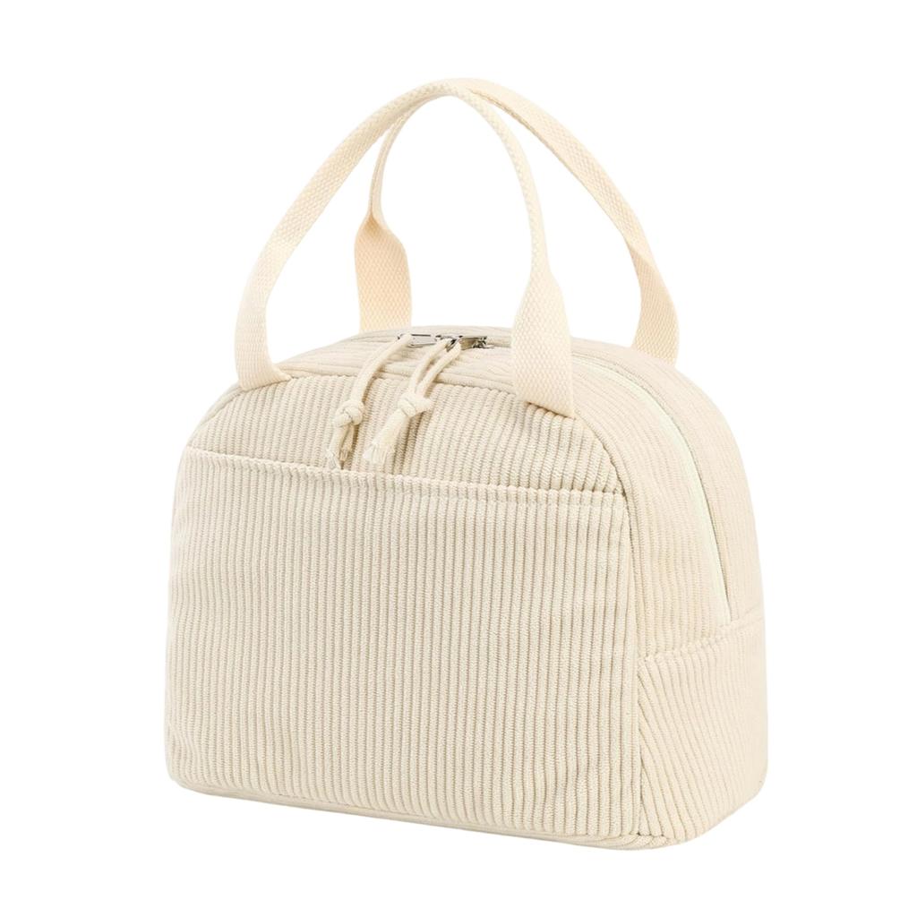 Lunchtasche für Damen und Herren: Hübsche Cord-Lunchtasche, wiederverwendbare, isolierte Lunchbox mit großem Fassungsvermögen, ideal für Arbeit, Picknick oder Reisen.
