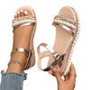 2025 summer new foreign trade European and American muffin wedge sandals women's platform large size open-toed sandals