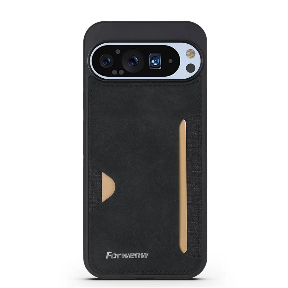 Phone Case for Google Pixel 10 Pro XL Phone Case Retro Leather Card Holder Wallet Cover for Google Pixel 10 Pro 9A 9 Pro XL