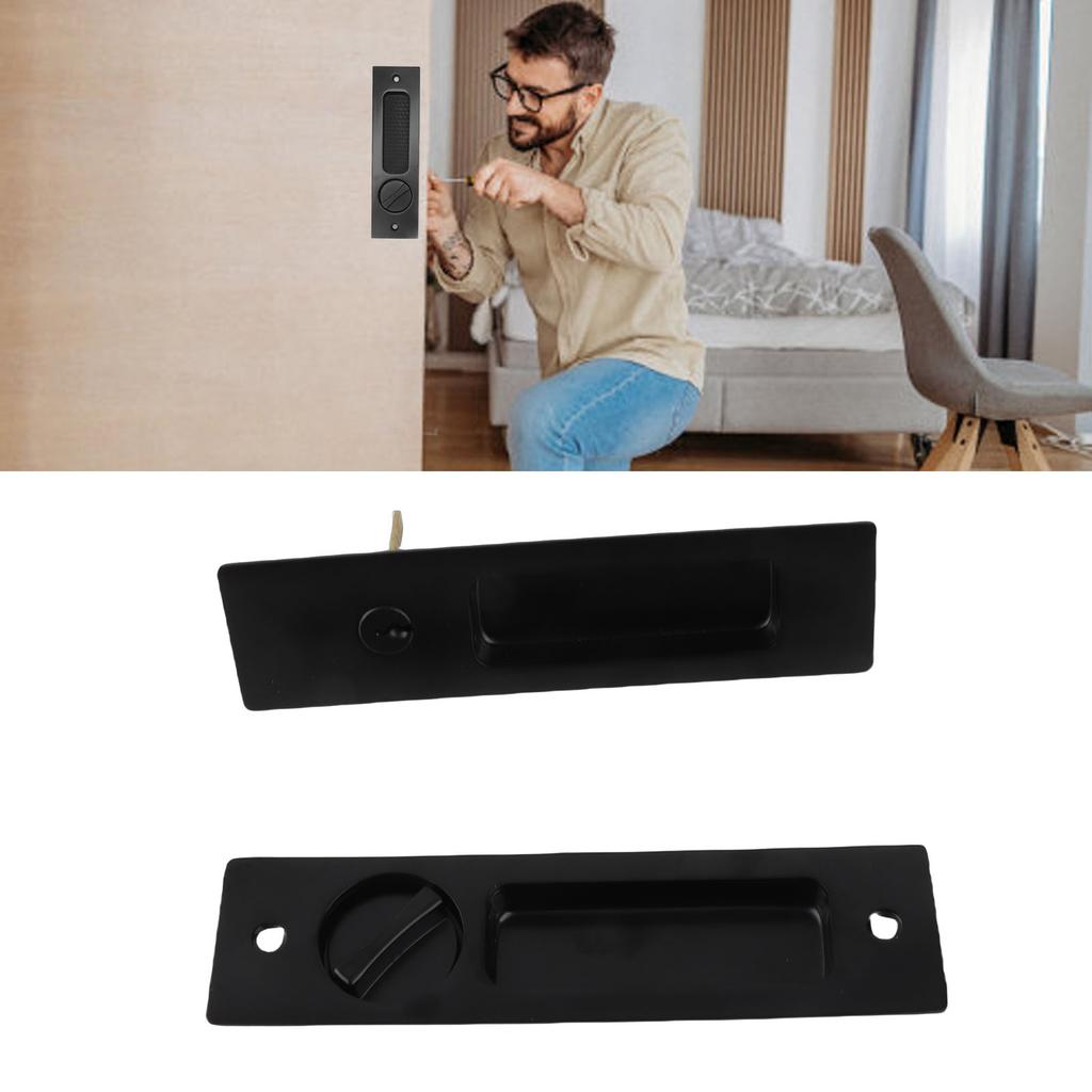Sliding Door Mortise Lock with 2 Keys Zinc Alloy   Recessed Handle     for Wood Furniture Hardware