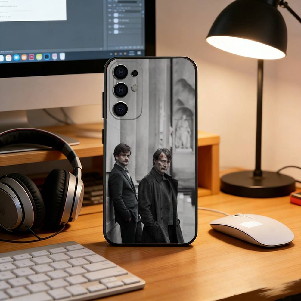 Hannibal and Will Graham Phone Case For Samsung S25,S24,S21,S22,S23,S30,Ultra,S20,Plus,Fe,Soft Silicone Black Cover