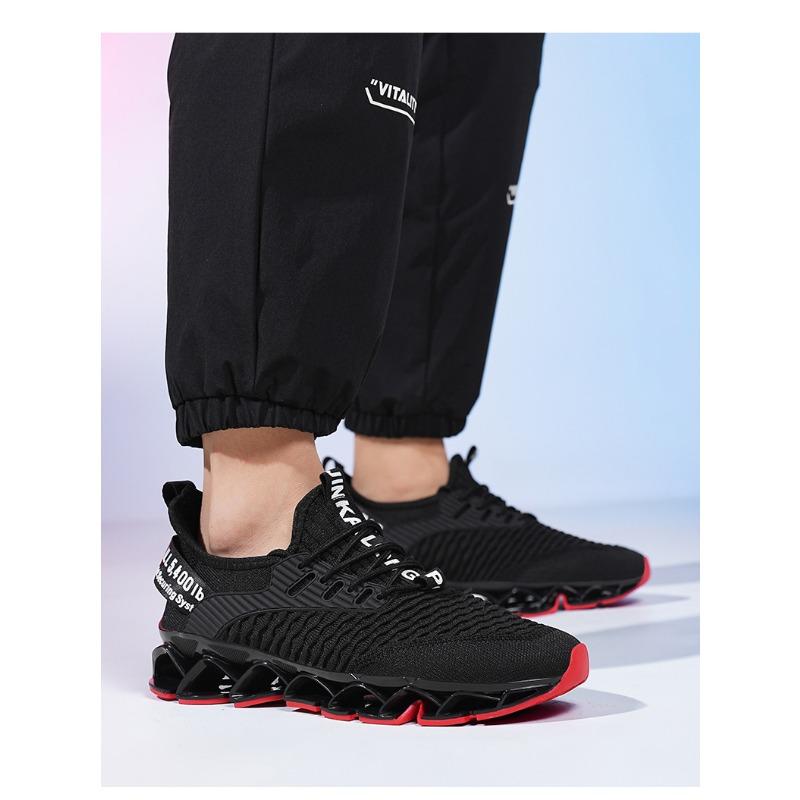 Men's Breathable Knit Running Shoes Lightweight Non-slip Athletic Sneakers
