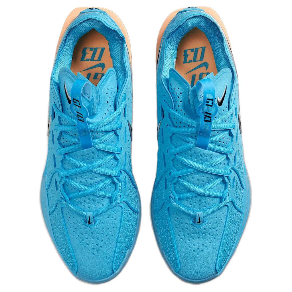 Nike Air Zoom GT Cut 3 EP Blue Fury Metallic Silver Tangerine Tint Black Men's Basketball Shoes DV2918-404