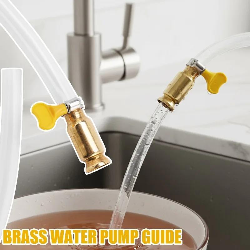 Messing Manuelle Kraftstoffförderpumpe Siphon Schlauch Kit für Diesel Benzin Öl Wasser Schneller Durchfluss Handpumpe für Auto Boot Tankentleerung Entlüftung