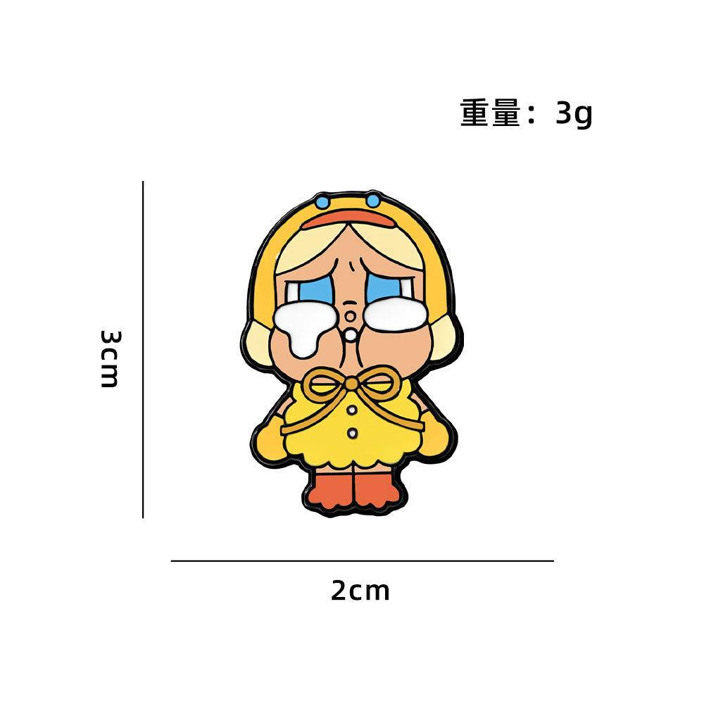 Cute creative cartoon anime Crybaby POP MART metal badge funny styling doll crying baby brooch