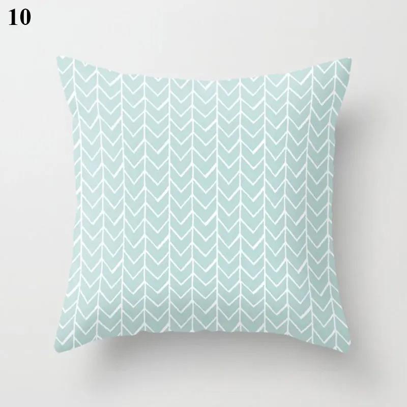 Mint Green Printed Decorative Pillowcase Office Living Room Car Ornaments Home Pillowcase