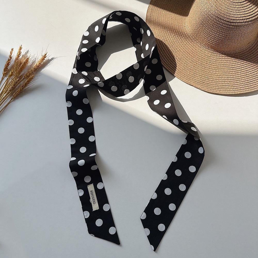 Flower Field Oil Painting Scarf Cotton Extended Long Ribbon Neckerchief Scarf Headband  Women
