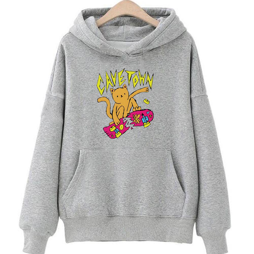 Cavetown Cat Hoodie Kawaii Cartoon Printed Sweatshirts Casual Long Sleeve Graphic Pullovers with Hooded Women Hoodies Music Tops