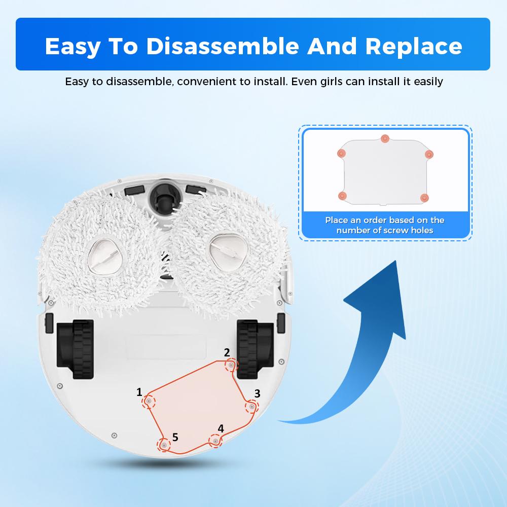 Battery Back Cover For Narwal J1 J2 T10 Robot Vacuum Cleaner Replacement Battery Cover Screw Holes Cover Repair Accessories Part