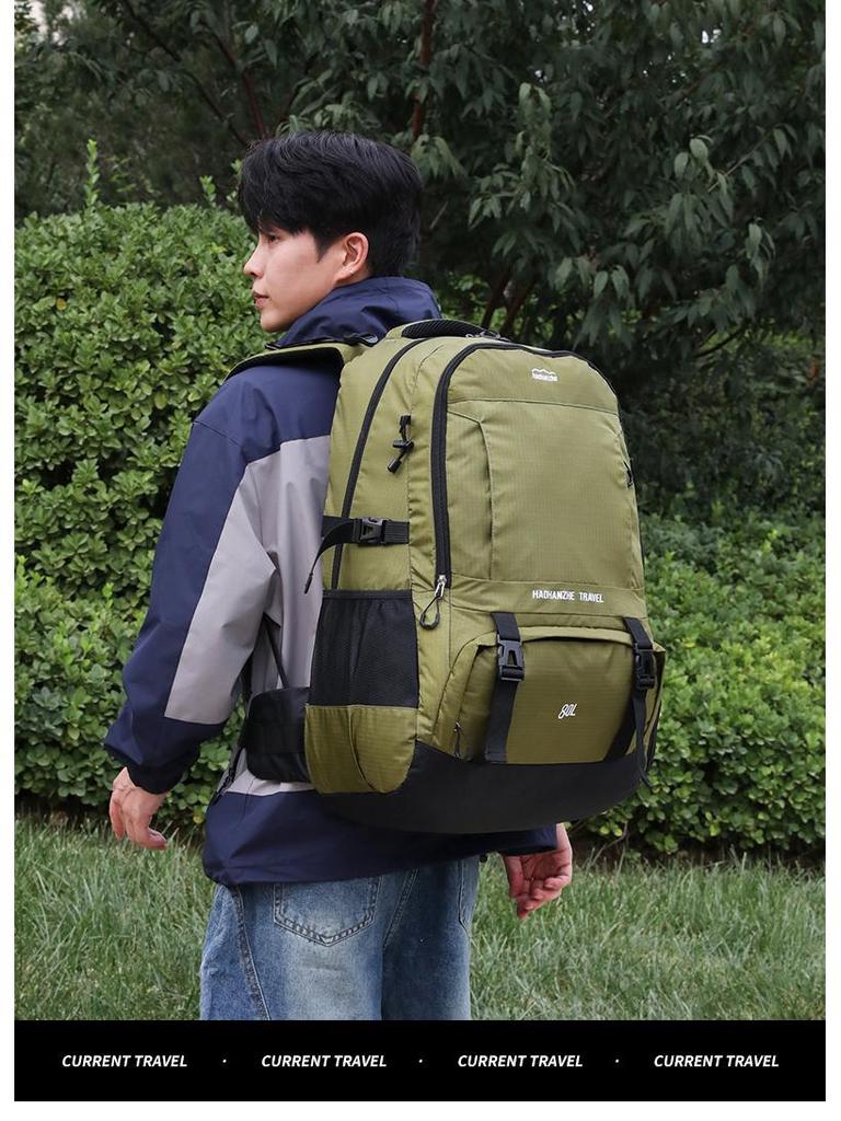 2025 Large-Capacity Water-Resistant Nylon Backpack for Outdoor Hiking, Travel, and Sports - Unisex