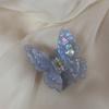 Super fairy transparent butterfly hairpin fashionable and simple back head grab clip niche personality high-end hair accessories