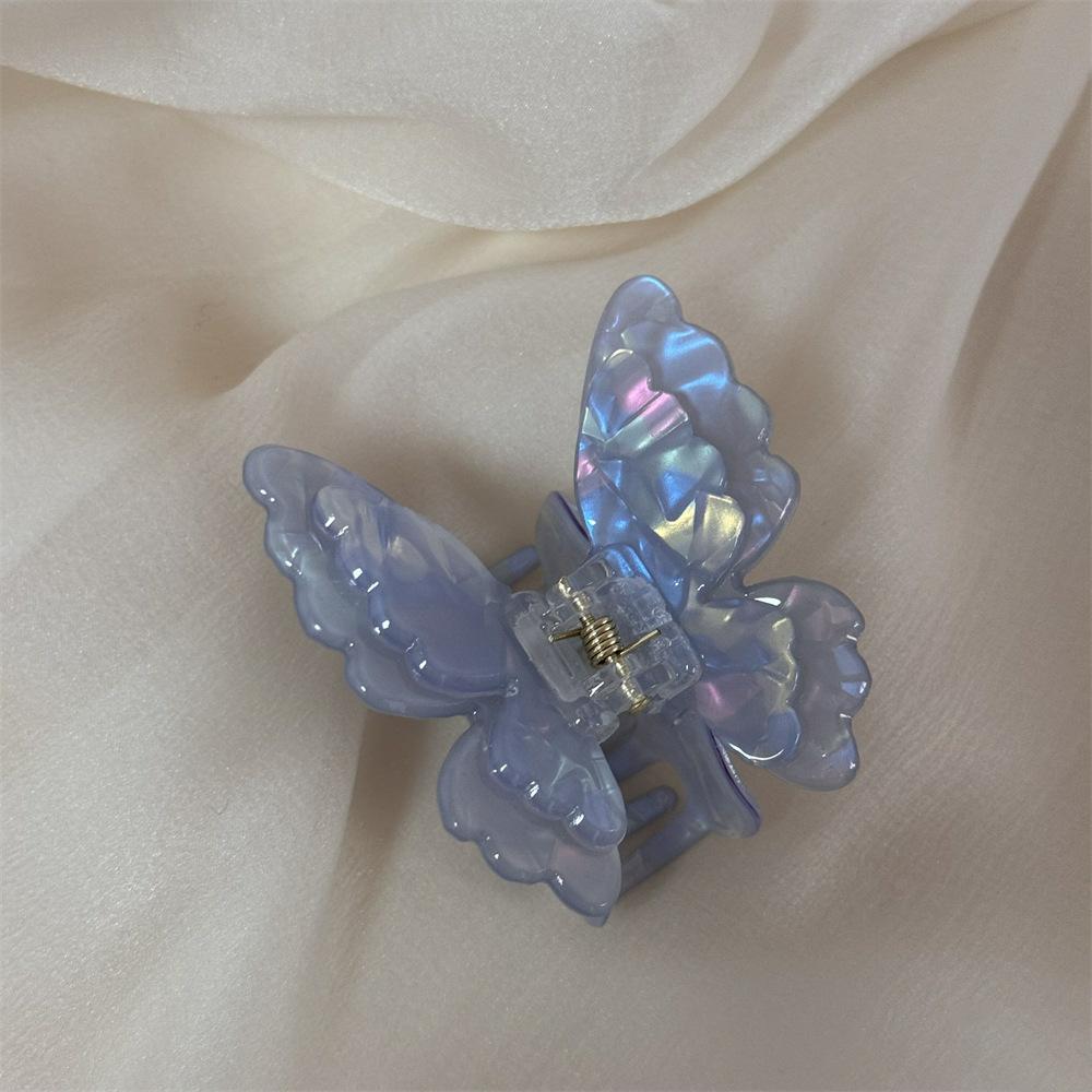 Super Fairy Transparent Butterfly Hairpin Fashionable and Simple Back Head Grab Clip Niche Personality High-end Hair Accessories