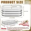 Crisper Box Stackable Design Transparent Food Storage Container with Sealed Lid Fruits Vegetables Meat Snacks Fridge Organization