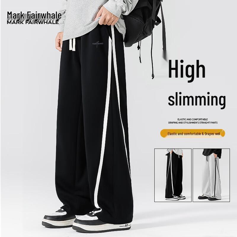 

Mark Fairwhale Men s American Casual Wide-Leg Pants 2XL