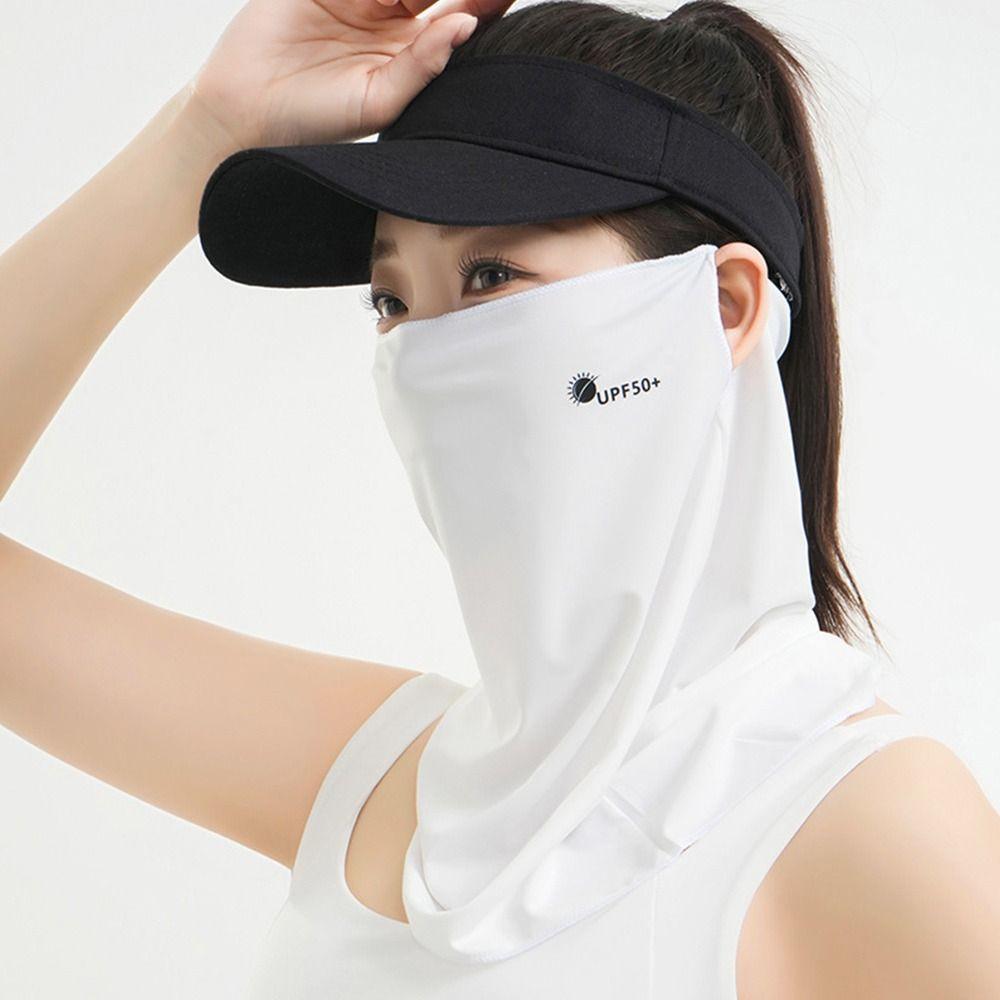 Breathable Sunscreen Face Veil UV Protection Face Cover Durable Ice Silk Face Mask
