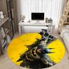 1pc Batman Mask Office Round Area Rug, Under Office Chairs Bedroom Living Room Home Decor, Room Deco, Available In Various Sizes