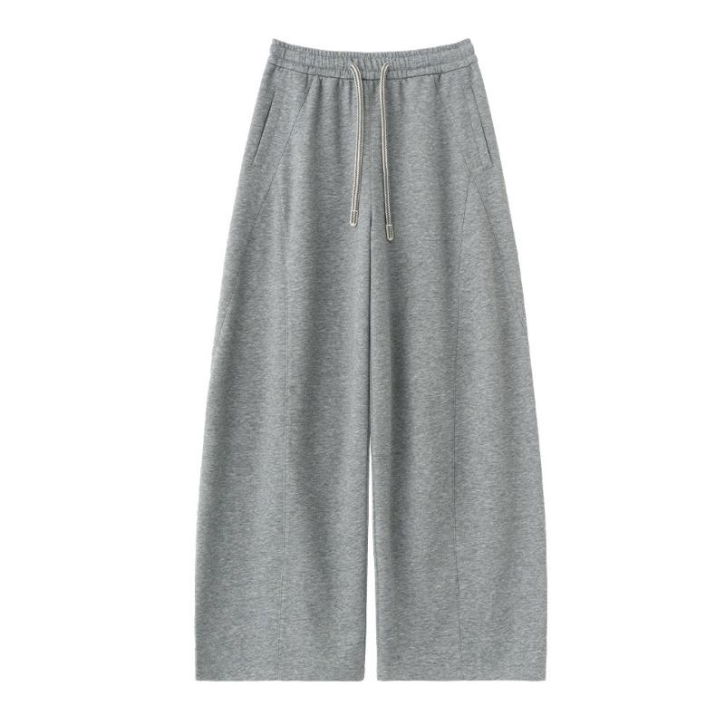 Women Curved Wide Leg Sweatpants Loose Straight Casual Pants Autumn Winter Slimming
