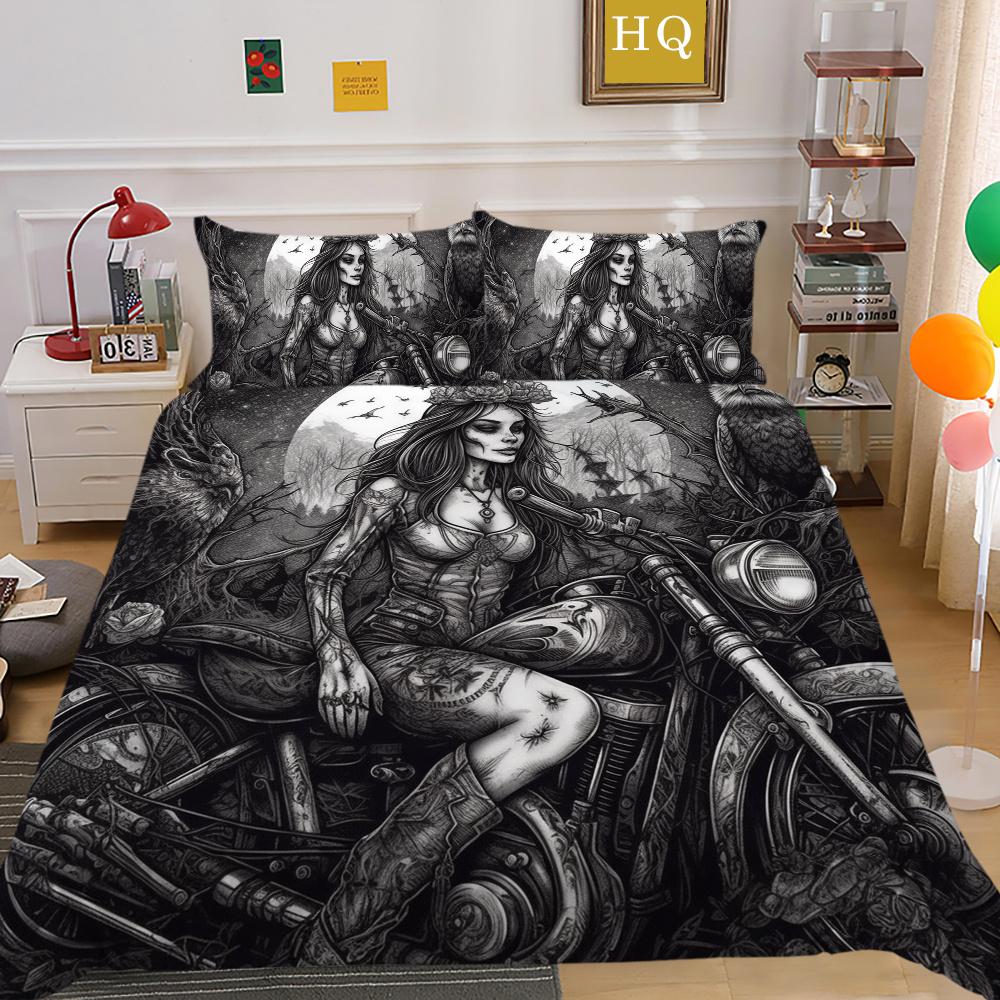 Beauty Skull Printed Home Textiles Single Size Polyester Duvet Covers Man High Ranking Bedroom Decor