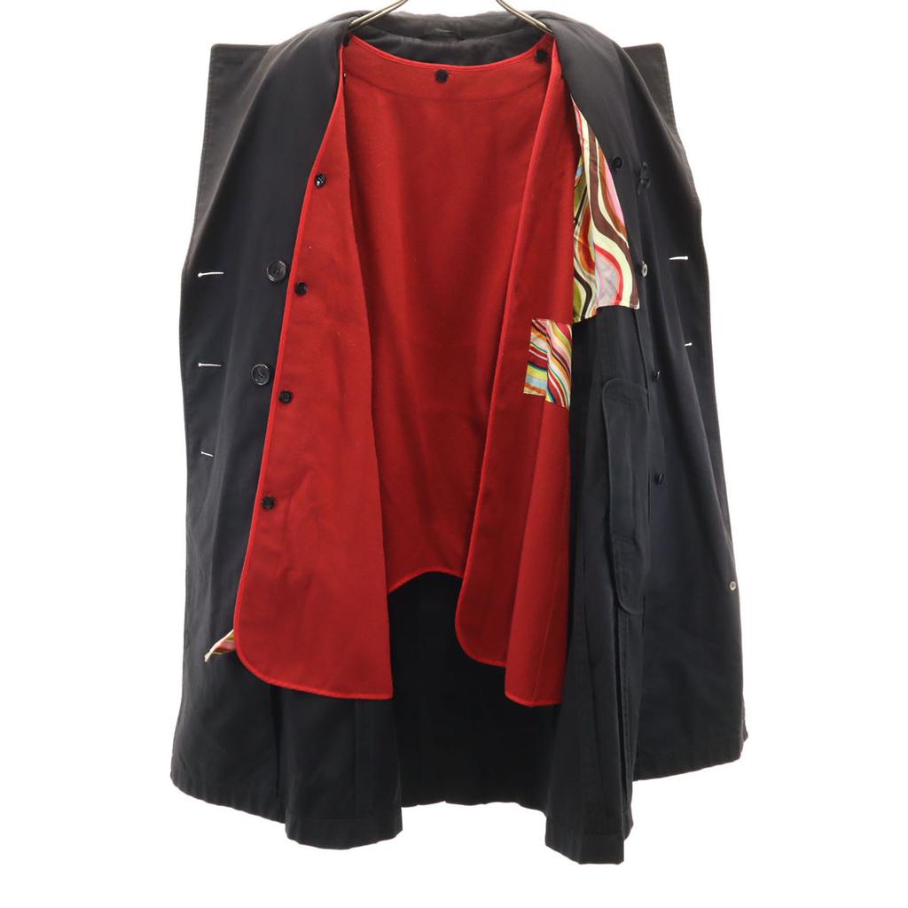 Paul Smith BLACK Trench Coat 40 Black Vest Liner Included Women Used