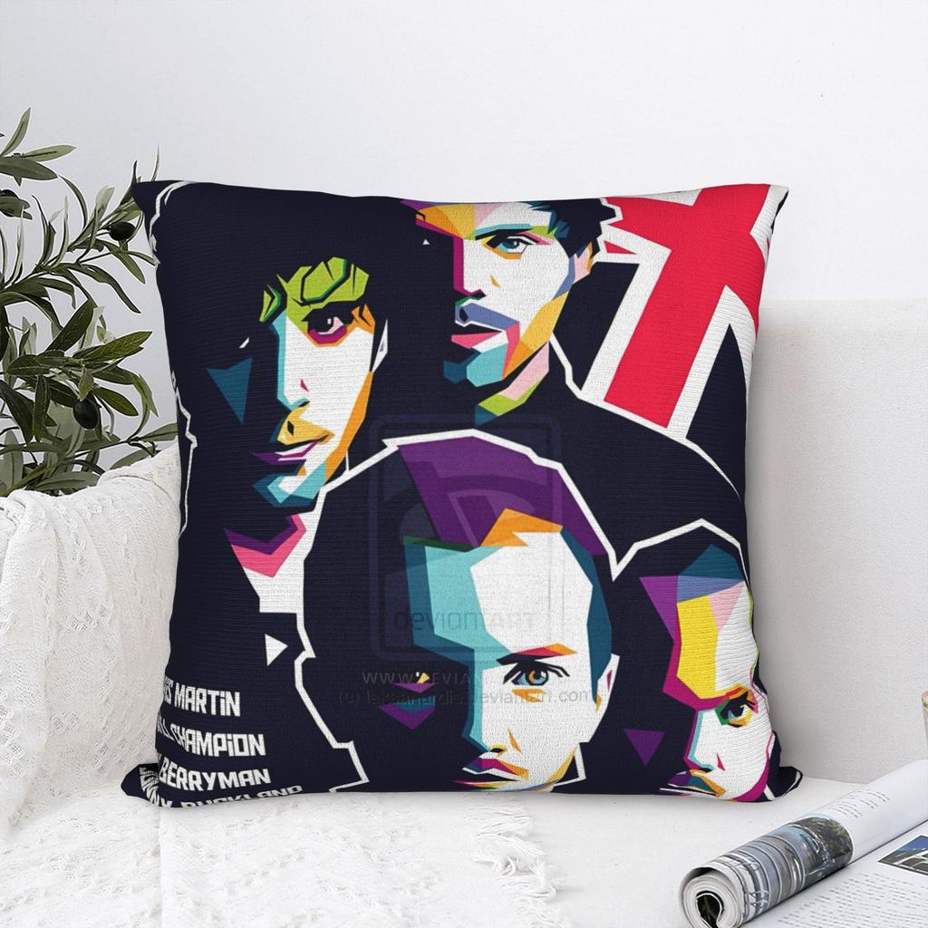 Pillow Case Band C-Coldplays Square Pillow Cover For Couch Sofa Bedroom Kawaii Pillowcases