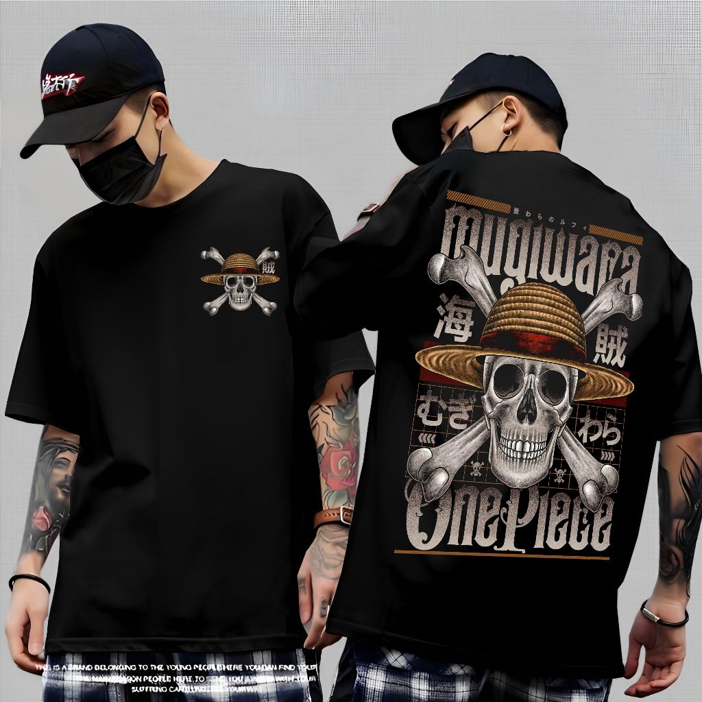 2025 Sommar Helkropps Animation Märke 100% Bomull Gear 5 Nika Form Monkey D Luffy Tryckt T-shirt för Unisex Kortärmad Lös