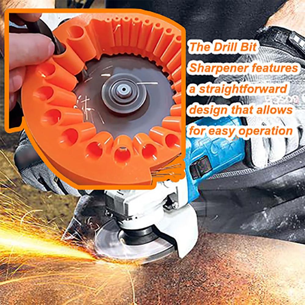 25-Hole Thickened Drill Bit Sharpener Metal Blade Design, Fits 115/125 Angle Grinder,Tool for Refurbishing Old Drills