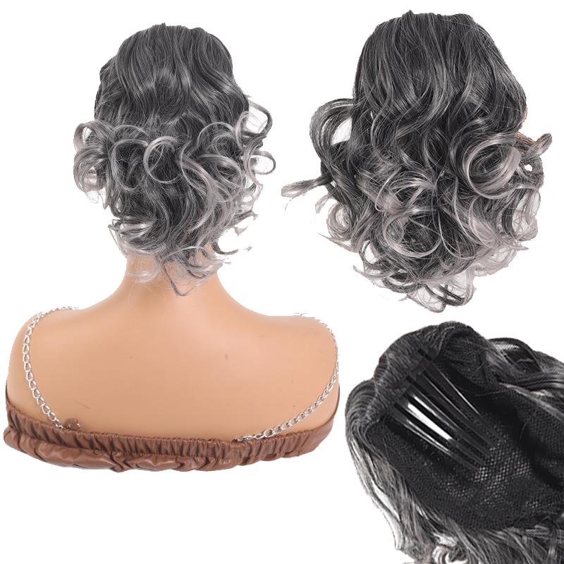 

Женский гребень в виде груши, короткий синтетический хвост, имитация волос, натуральный пушистый модный хвост с микрозавитками