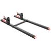 Pallet Forks, 907 Kg Clamp On Pallet Forks, 149 Cm Total Length Heavy-Duty Tractor Fork with Adjustable Stabilizer Bar for Tractor Attachments, Loader