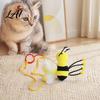 Portable Cat Toys for Pouncing And Gripping Bungee Plush Toy Pull String Bouncy Dangler Interactive Kitten Mouse Toy with Elastic Hanging Bouncing