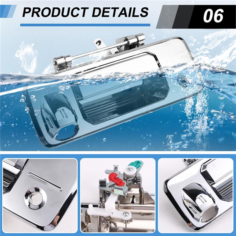 A03Z-Tailgate Back Handle Withcamera Hole Back Door Handle Tailgate Latch Handle Fortoyota 69090-0C040 2007-2013 B
