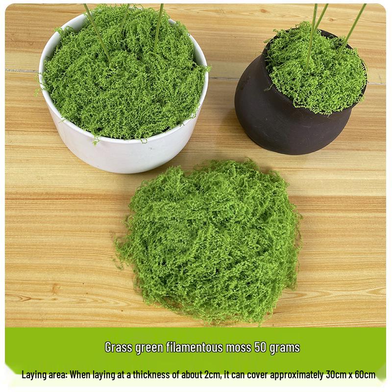 Artificial Moss Silk Grass Lawn for Landscaping and Decoration
