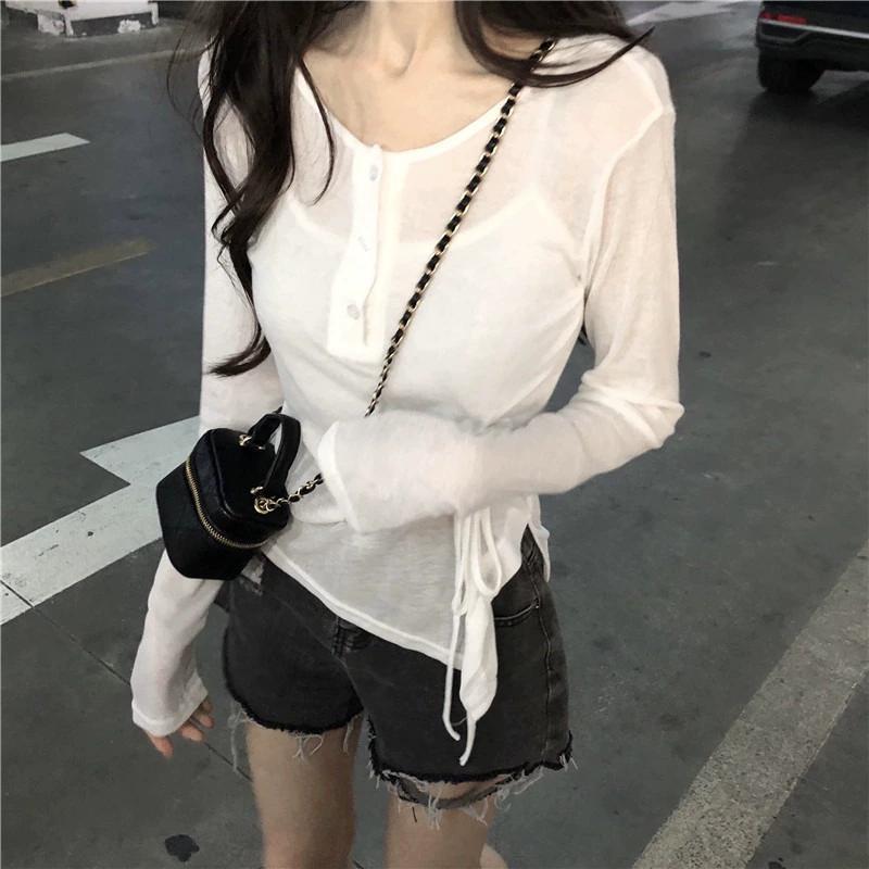 

Ice Silk Women s Long Sleeve Sun Protection Cover-up & Camisole Set for Summer 2XL (Recommended for 130-150 jin)