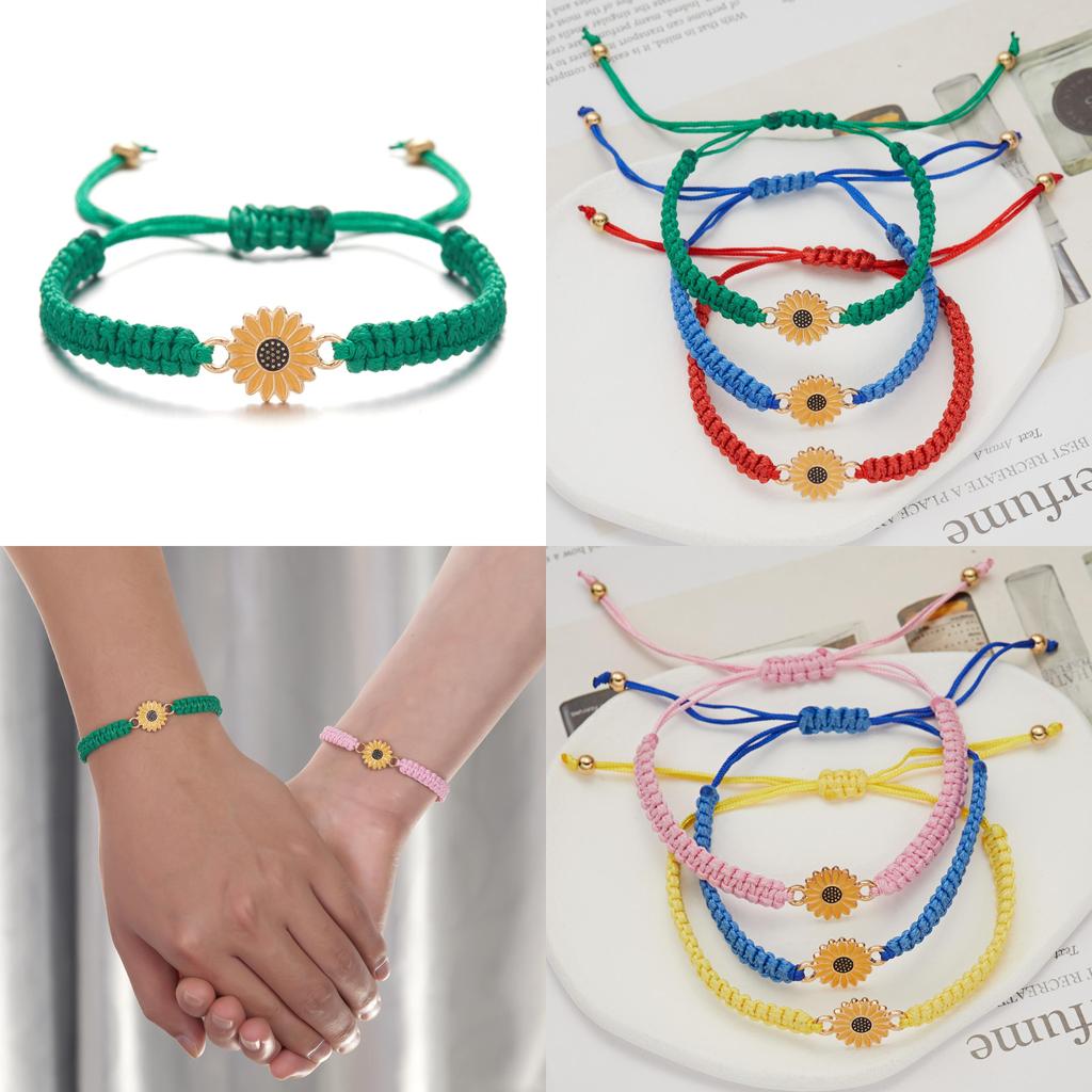 Bohemian Daisy Handwoven Wristband For Summer Travel And Giftgiving