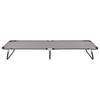 Folding Sun Lounger Gray Steel