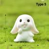 Landscape Cartoon Carrot House Miniature Rabbit Figurine Mini Animal Statue Resin Bunny Basket