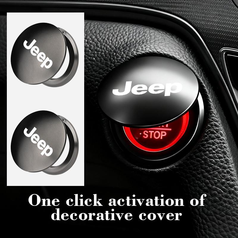 DAMIXF1 Universal Car One Click Start Button Protective Accessories For Jeep Cherokee Patriot Liberty Wrangler JK JL Commander