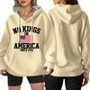 Women's Fashion Casual Long Sleeve Loose Printed Pullover Sports Long Sleeve Sweatshirt