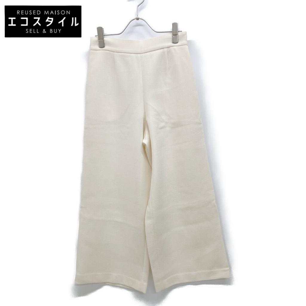 Kiton Cream D42102K05P54 Wool Wide Slacks Pants Bottoms 38 IvoryUsed